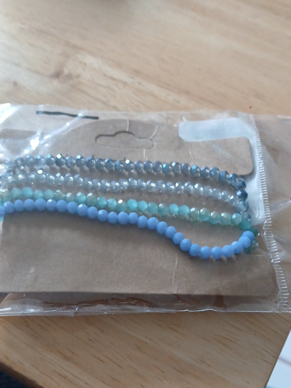 New Look Beaded Stretch Bracelet Set in Blue and Aqua